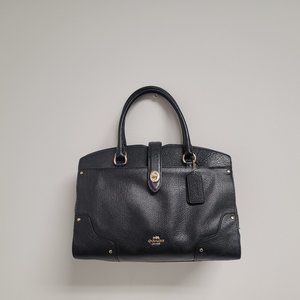 Coach Mercer 30 in Black with gold hardware
